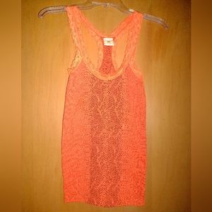Lemon Fizz Snakeskin Print Orange Cami Size Medium